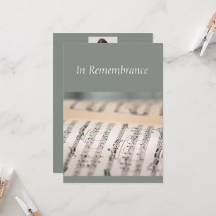 Custom Memorial Service Music Notes Invitation