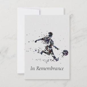 Custom Memorial Service Soccer Football Sport Invitation