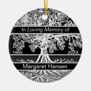 Custom Memorial Tree of Life Ceramic Ornament