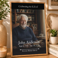Custom Memorial Welcome Sign Poster with Photo