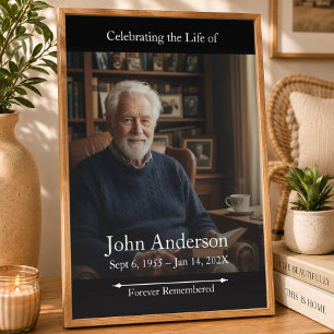 Custom Memorial Welcome Sign Poster with Photo