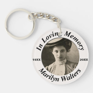 Custom Memorial with Photo Key Ring