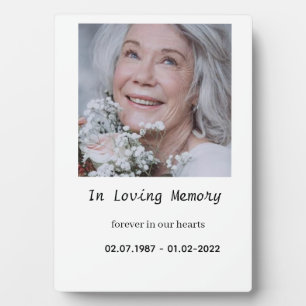 “Custom Memory Plaque for Tabletop Display