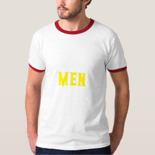Custom Men Text Bright Yellow Colour Men's Ringer T-Shirt