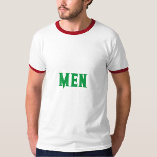 Custom Men Text Kelly Green Colour Men's Ringer T-Shirt