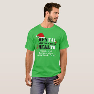 Custom MEN WHO TALK HEAL Christmas Mental Health T-Shirt