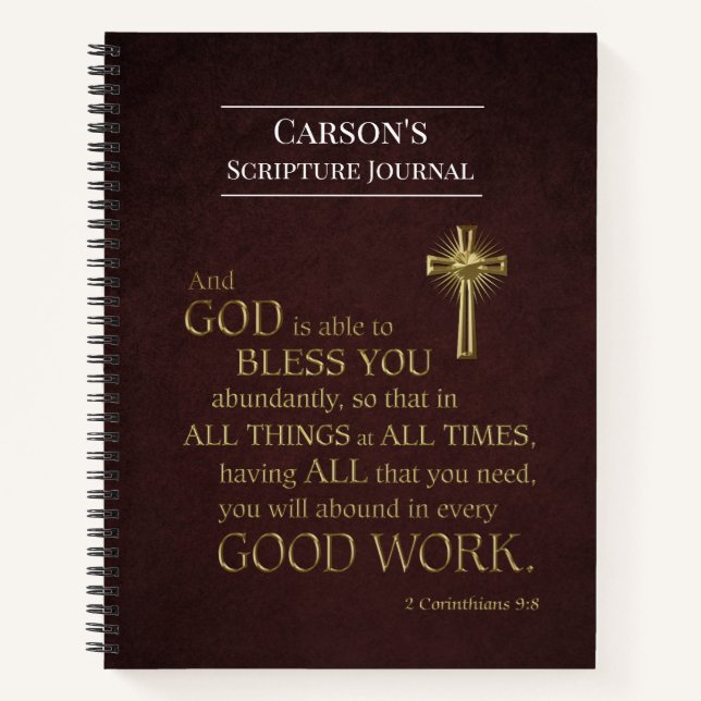 Custom Men's Bible Scripture Journal (Front)