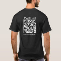 Custom Mens Business  QR Code Scan Me Back Print