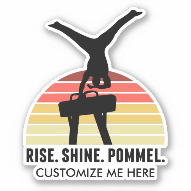 Custom Mens Gymnastics Eat Sleep Pommel Horse (Front)