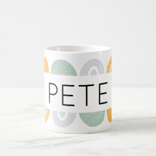 Custom Mens Name Mug Rainbow Neutral Coffee Cup
