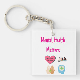 Custom mental health matters keychain