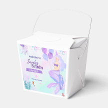 custom mermaid theme birthday girl purple 