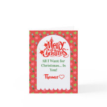 Custom Merry Christmas Card for Your Boyfriend