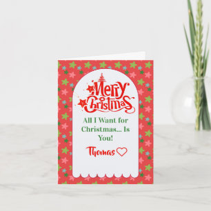 Custom Merry Christmas Card for Your Boyfriend