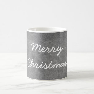 Custom Merry Christmas Chalkboard Typography Coffee Mug