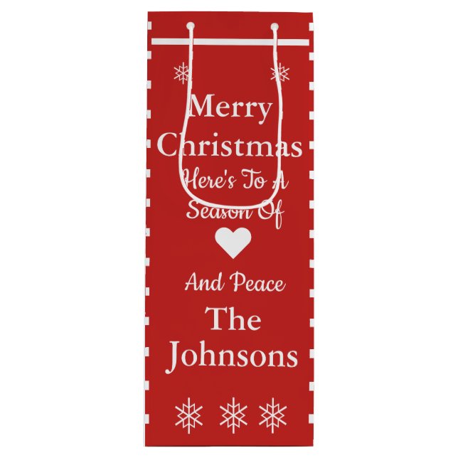 Custom Merry Christmas Gift Bag (Front)