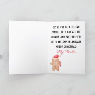 Custom Merry Christmas gingerbread For Friends Holiday Card
