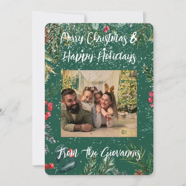 CUSTOM MERRY CHRISTMAS GREETING CARD  (Front)