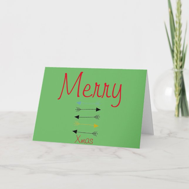 Custom Merry Christmas Greeting Card (Front)