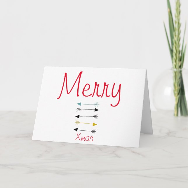 Custom Merry Christmas Greeting Card (Front)