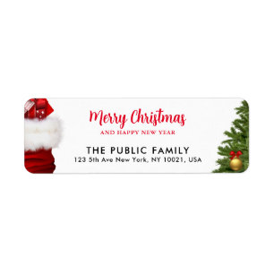 Custom Merry Christmas Happy New Year Return