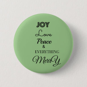 Custom Merry Christmas Holiday Pinback Buttons