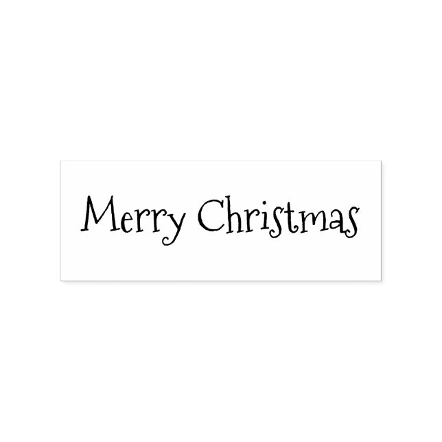 Custom Merry Christmas Holiday Seasons Greetings Rubber Stamp (Imprint)