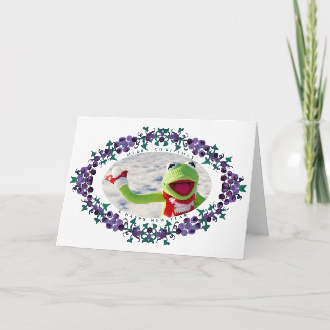 Custom MERRY CHRISTMAS NEW YEAR SEASON'S GREETING Holiday Card (Front)