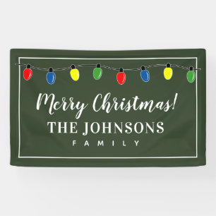 Custom Merry Christmas party banner for family