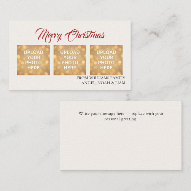 Custom Merry Christmas Photo Card (Front/Back)