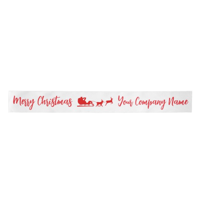 Custom Merry Christmas Satin Ribbon  (Front)