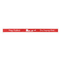 Custom Merry Christmas Satin Ribbon Roll 