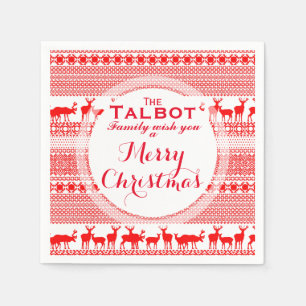 Custom MERRY CHRISTMAS SEASON'S GREETING Paper N Napkin