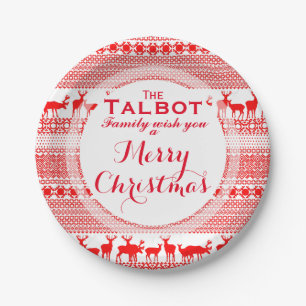 Custom MERRY CHRISTMAS SEASON'S GREETING Paper Pla Paper Plate