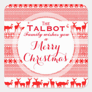 Custom MERRY CHRISTMAS SEASON'S GREETING S Sticker