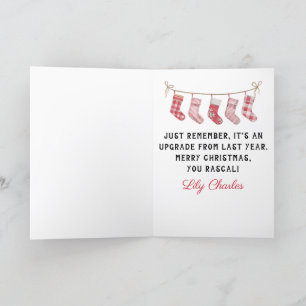Custom Merry Christmas Stocking For Friends Holiday Card