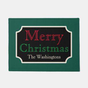 Custom Merry Christmas Welcome Doormat 