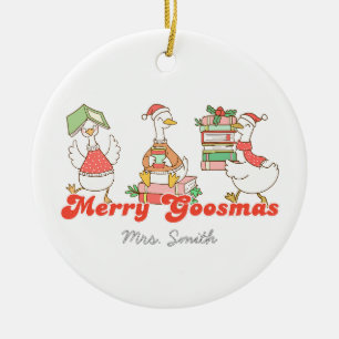 Custom Merry Goosemas Ornament