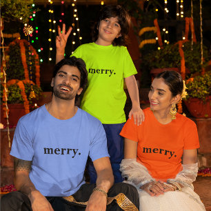 Custom Merry Holiday Customised Unisex Modern T-Shirt
