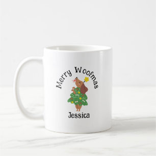 Custom Merry Woofmas Mug – Dog Mum & Dad Christmas