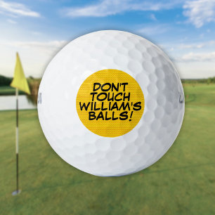 Custom Message and Name Fun Retro Comic Book Golf Balls