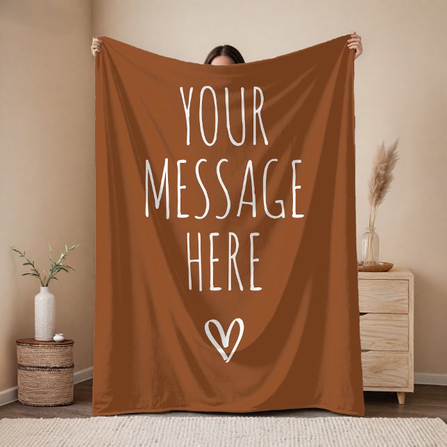 Custom Message Blanket Gift for Friends & Family (Personalized Words Blanket – Birthday or Graduation Gift for Her or Him)