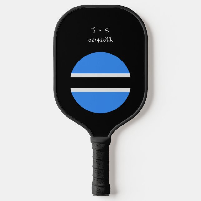 Custom Message Botswana Flag  Pickleball Paddle (Front)