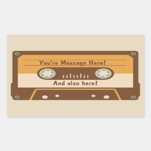 Custom Message Cassette Tape Sticker