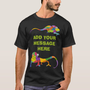 Custom Message Chameleons Graphic T-Shirt