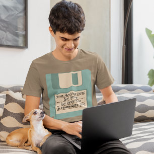 Custom Message Computer Floppy Disc T-Shirt