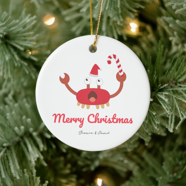 Custom Message Crab Ornament (Tree)