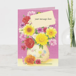Custom Message Floral Vintage Any Occasion Cards