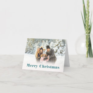 Custom Message Folded Photo Holiday Card