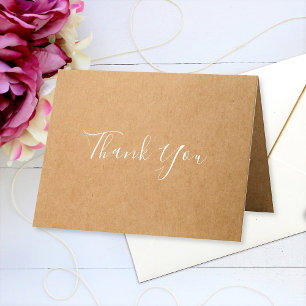 Custom Message Folded Thank You Card